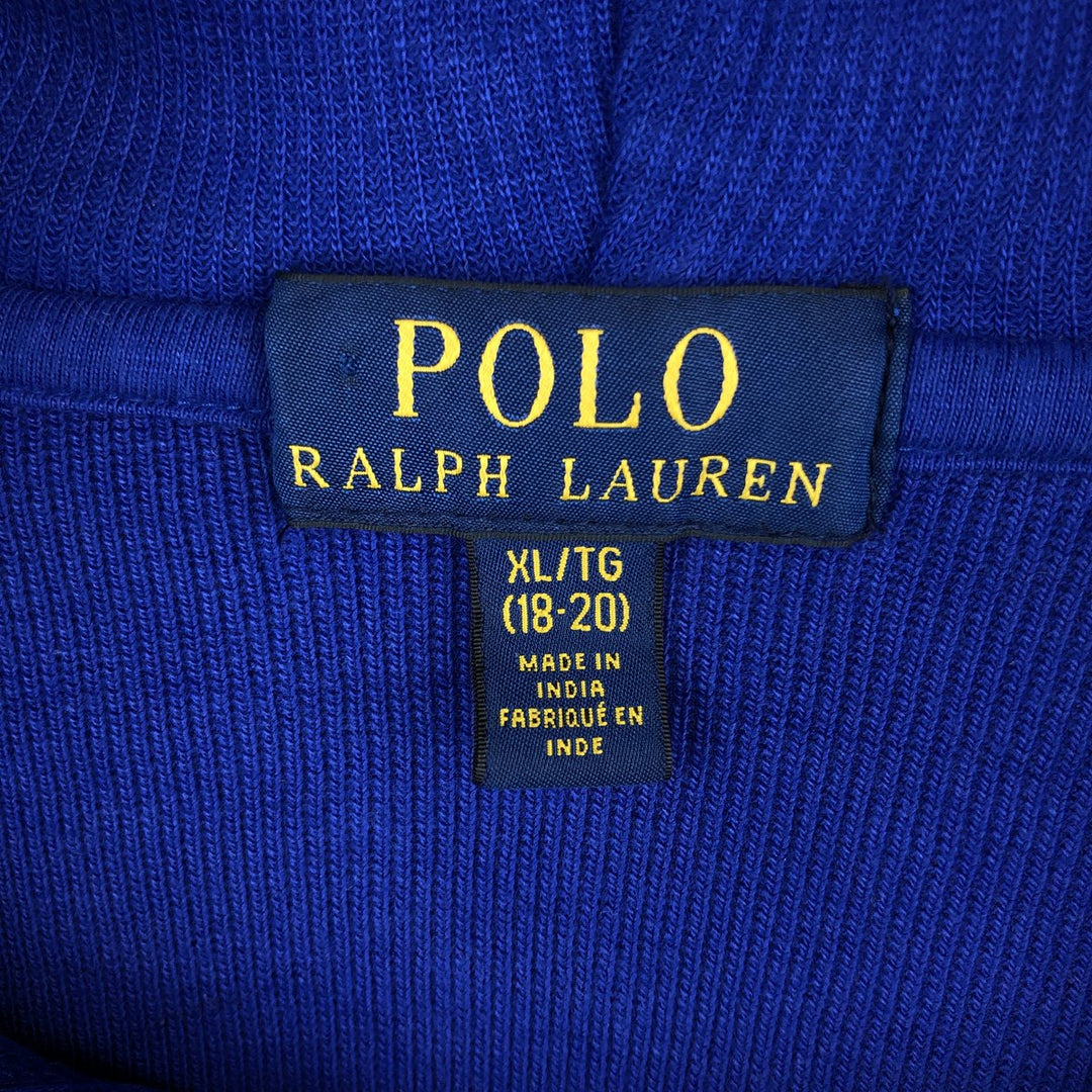 Ralph Lauren POLO RALPH LAUREN sweatshirt pullover hoodie, women's size L cotton blue type Vintage Second Hand