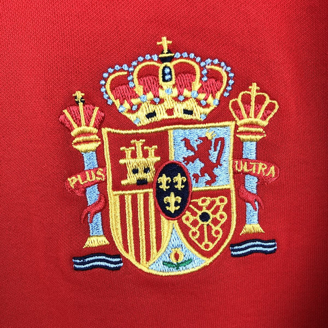 Adidas Spain National Team V-Neck Collared Soccer Jersey Game Shirt, Men's Size S cotton red type Vintage Second Hand
