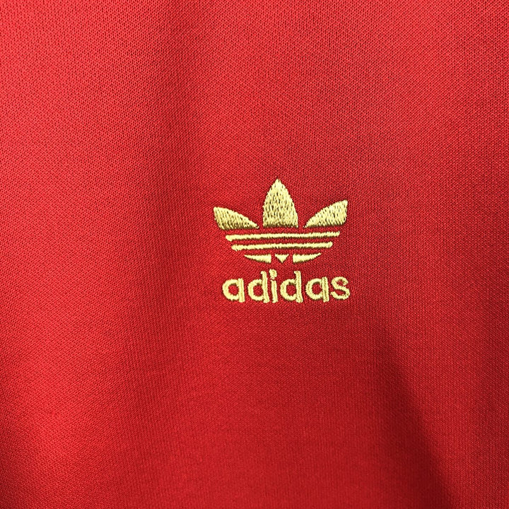 Adidas Spain National Team V-Neck Collared Soccer Jersey Game Shirt, Men's Size S cotton red type Vintage Second Hand