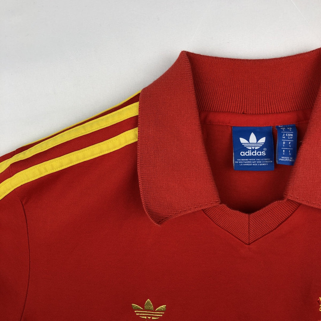 Adidas Spain National Team V-Neck Collared Soccer Jersey Game Shirt, Men's Size S cotton red type Vintage Second Hand