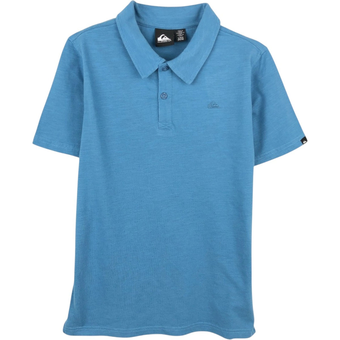 QUICKSILVER Short-Sleeve Polo Shirt, Women's Size M (approx.) cotton blue type Vintage Second Hand