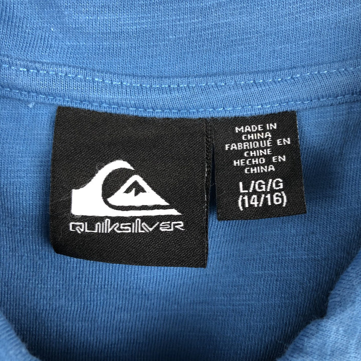 QUICKSILVER Short-Sleeve Polo Shirt, Women's Size M (approx.) cotton blue type Vintage Second Hand