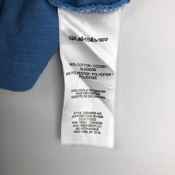 QUICKSILVER Short-Sleeve Polo Shirt, Women's Size M (approx.) cotton blue type Vintage Second Hand