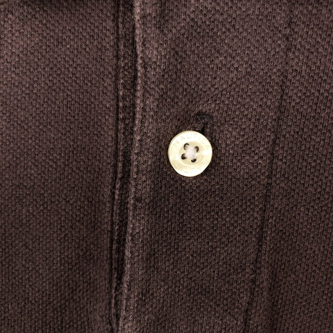 Nautica short-sleeved polo shirt, women's size M (equivalent to size M). cotton dark chocolate Vintage Second Hand