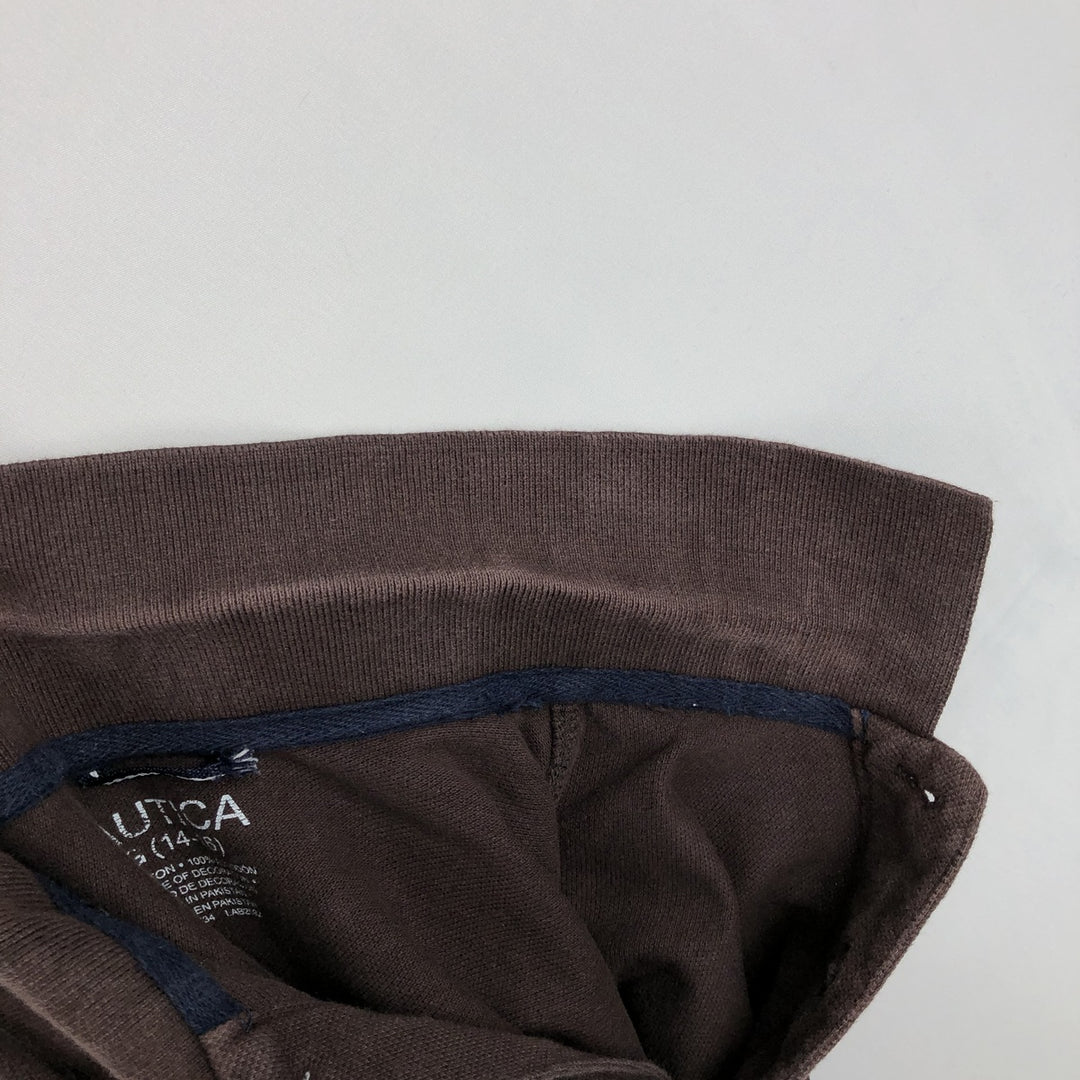 Nautica short-sleeved polo shirt, women's size M (equivalent to size M). cotton dark chocolate Vintage Second Hand