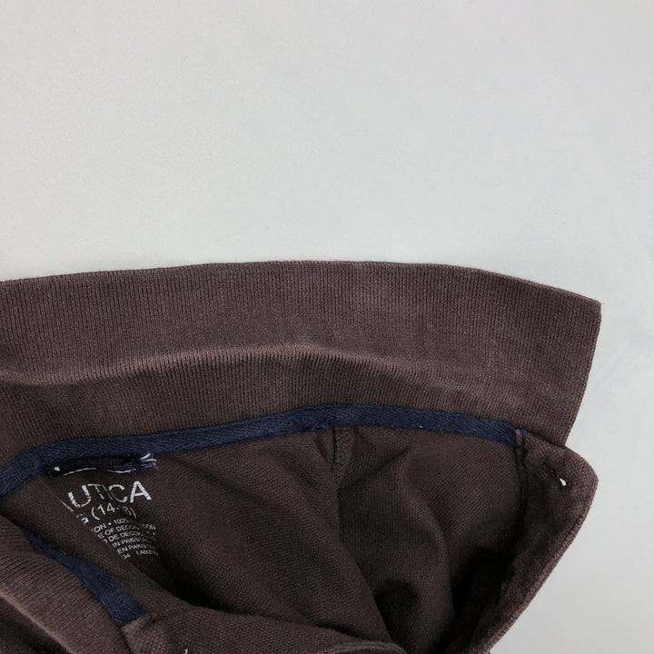 Nautica short-sleeved polo shirt, women's size M (equivalent to size M). cotton dark chocolate Vintage Second Hand