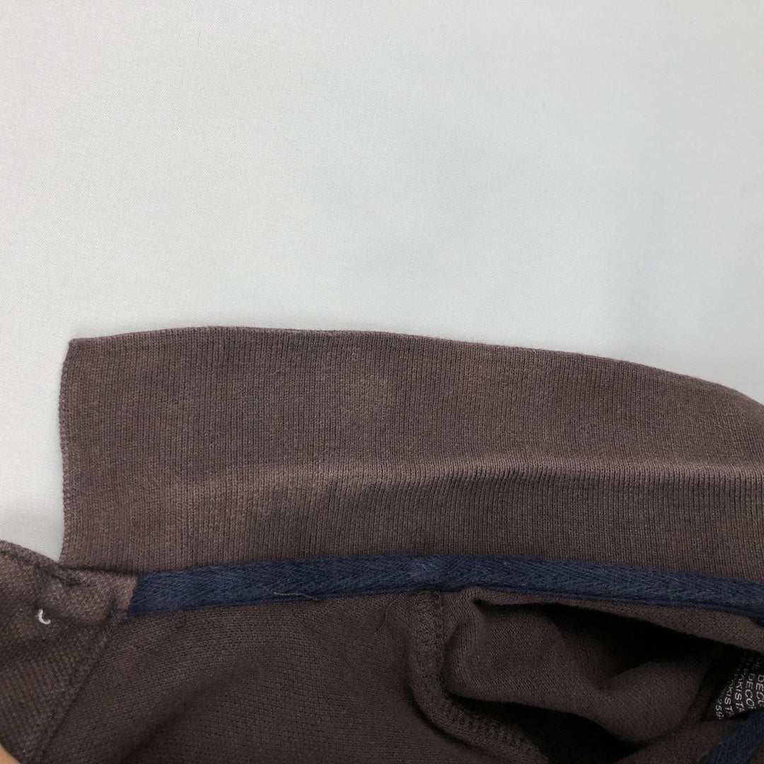 Nautica short-sleeved polo shirt, women's size M (equivalent to size M). cotton dark chocolate Vintage Second Hand