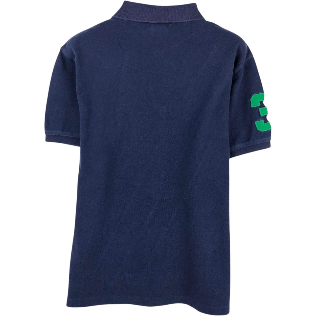 Ralph Lauren POLO by Ralph Lauren Short-Sleeve Polo Shirt, Women's Size S (approx.) cotton navy blue type Vintage Second Hand
