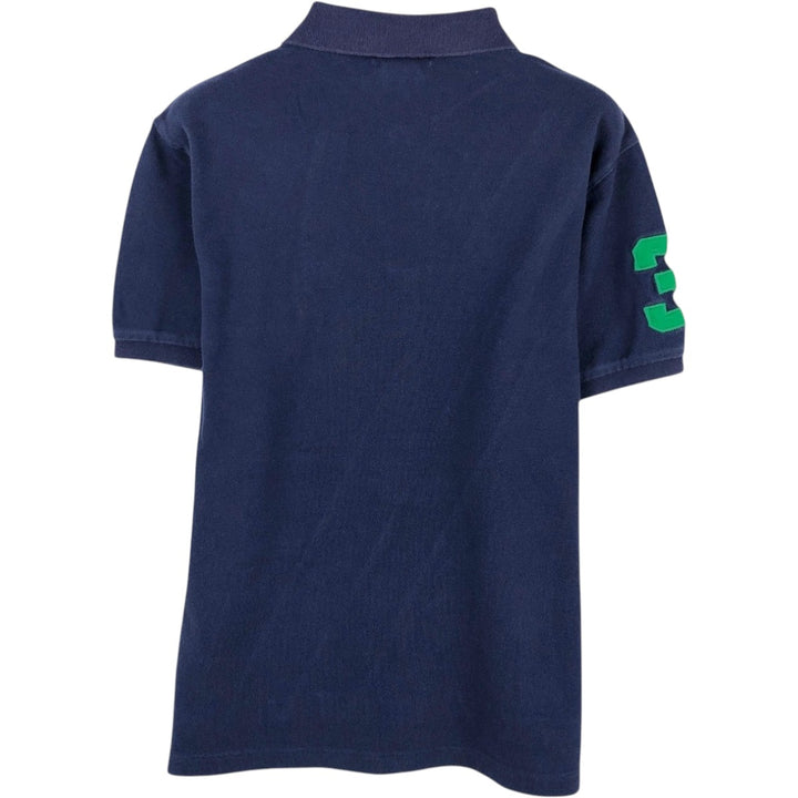Ralph Lauren POLO by Ralph Lauren Short-Sleeve Polo Shirt, Women's Size S (approx.) cotton navy blue type Vintage Second Hand