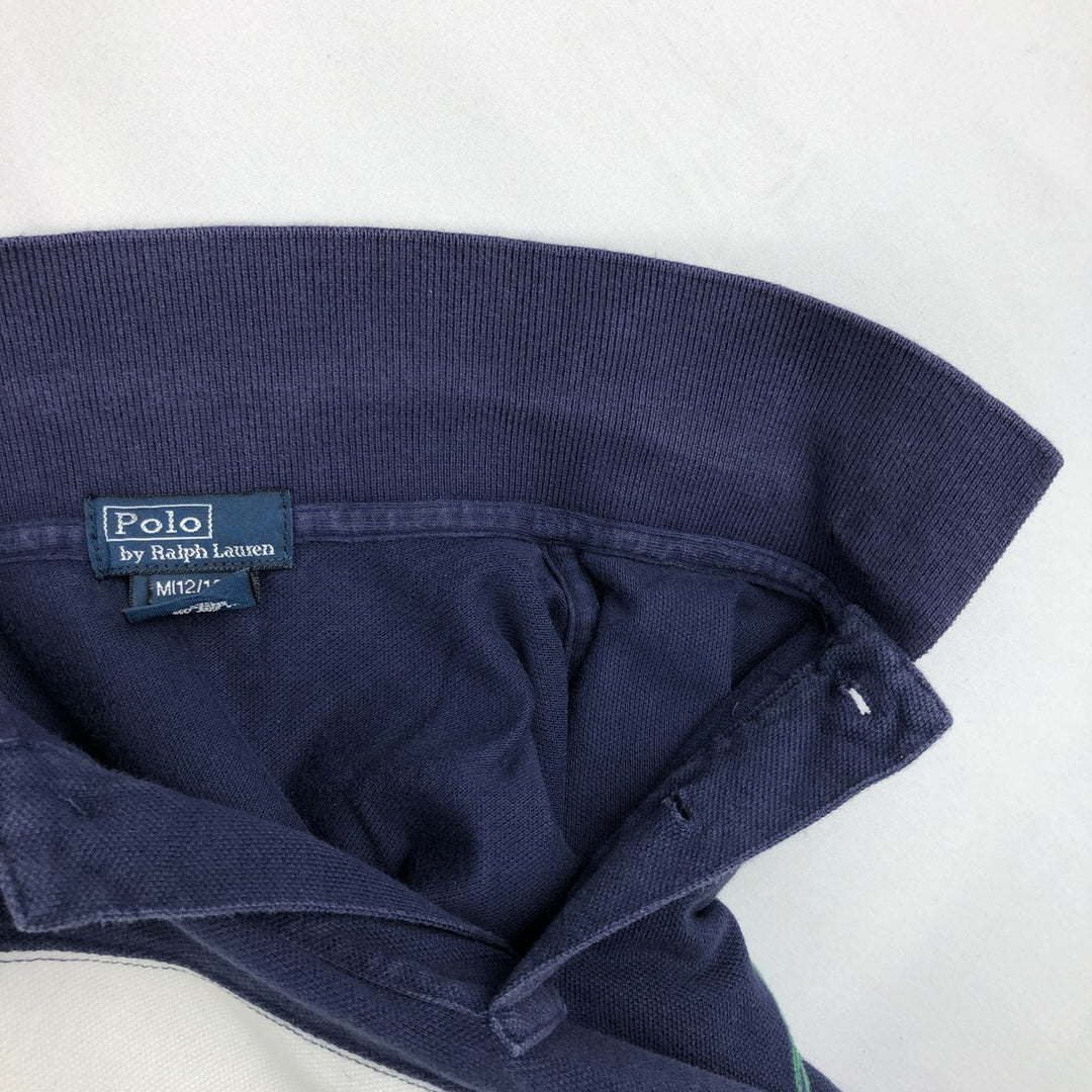 Ralph Lauren POLO by Ralph Lauren Short-Sleeve Polo Shirt, Women's Size S (approx.) cotton navy blue type Vintage Second Hand
