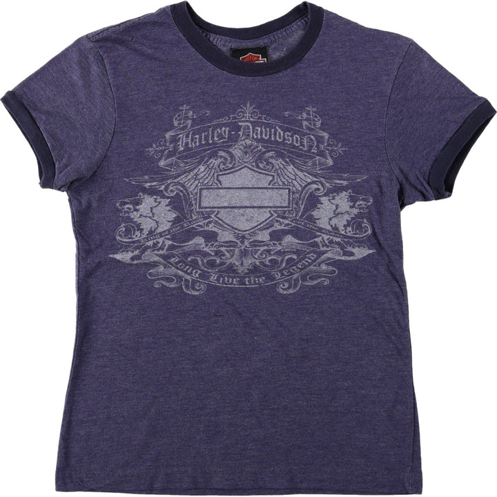 2000'S Harley-Davidson Motorcycle T-shirt, Women's Size XS (approx.) unclear blue type Vintage Second Hand
