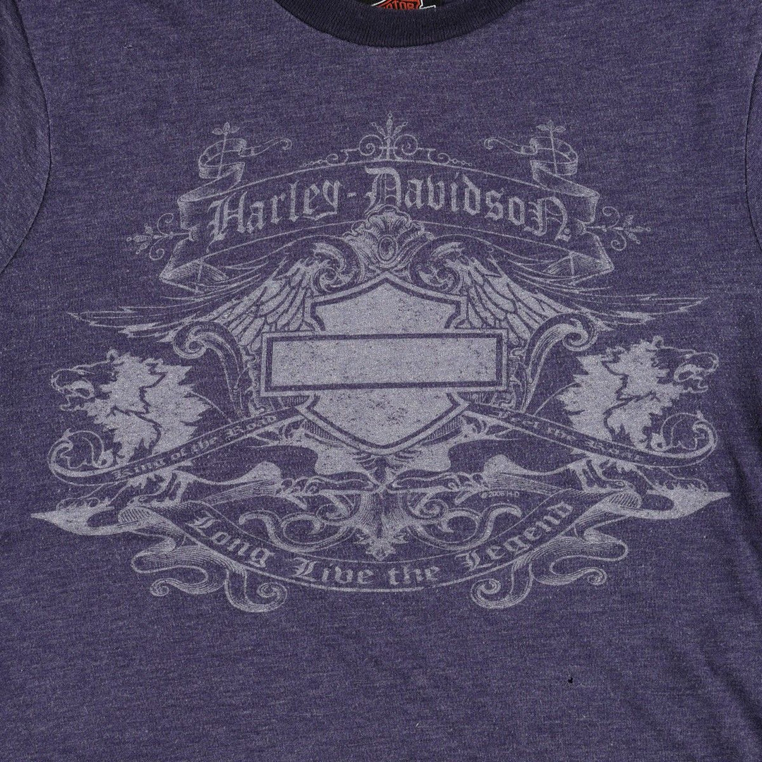 2000'S Harley-Davidson Motorcycle T-shirt, Women's Size XS (approx.) unclear blue type Vintage Second Hand