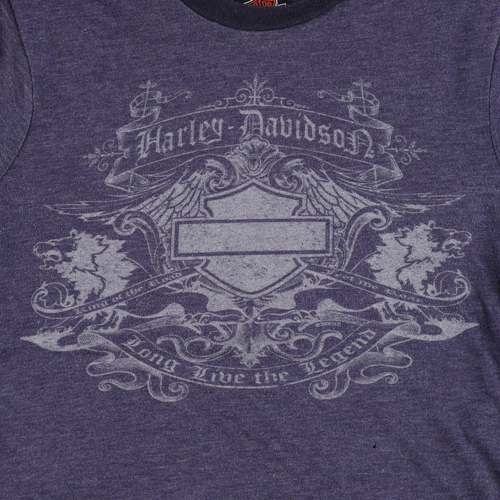 2000'S Harley-Davidson Motorcycle T-shirt, Women's Size XS (approx.) unclear blue type Vintage Second Hand