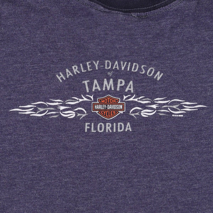 2000'S Harley-Davidson Motorcycle T-shirt, Women's Size XS (approx.) unclear blue type Vintage Second Hand