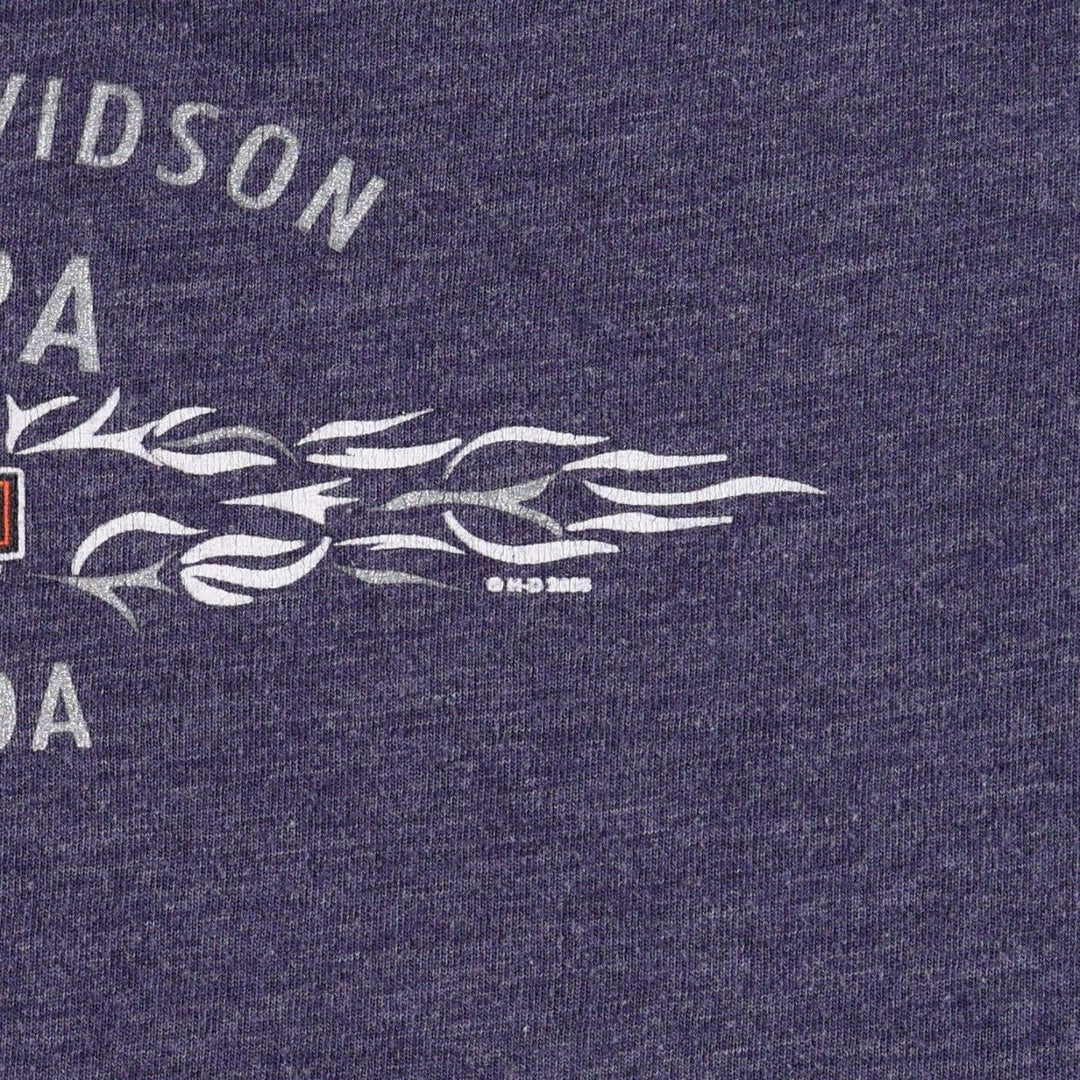 2000'S Harley-Davidson Motorcycle T-shirt, Women's Size XS (approx.) unclear blue type Vintage Second Hand