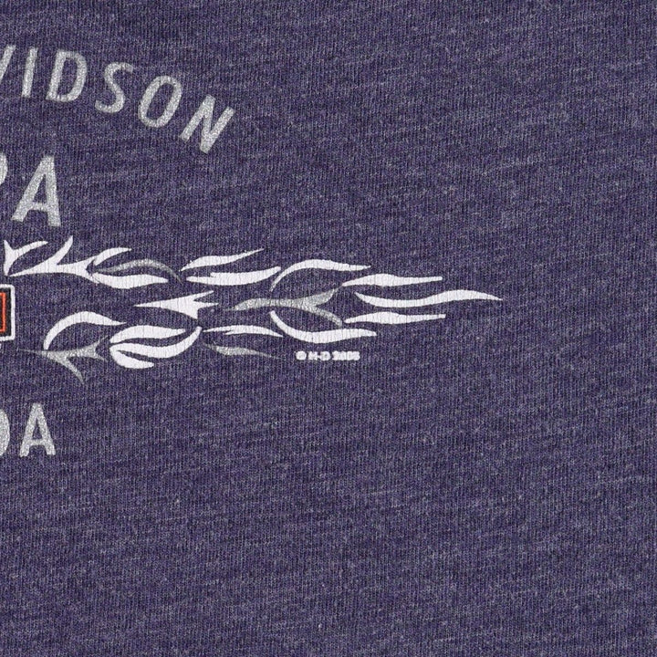 2000'S Harley-Davidson Motorcycle T-shirt, Women's Size XS (approx.) unclear blue type Vintage Second Hand