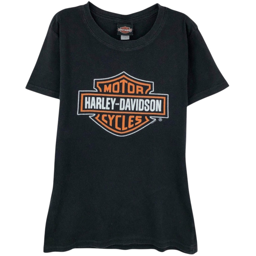 Harley-Davidson Motorcycle Bike T-shirt for women, size M cotton black type Vintage Second Hand