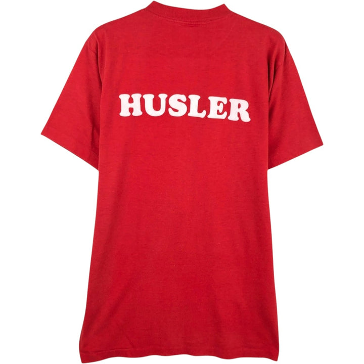 80s-90'S PRO TEES Print T-Shirt, Made in USA, Women's Size M (Equivalent), Vintage polyester red type Vintage Second Hand