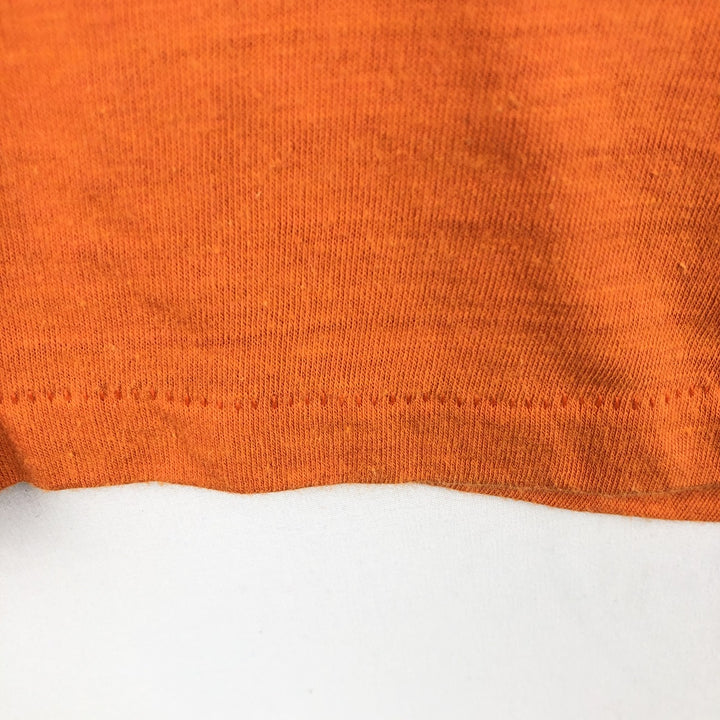 80'S Healthknit Print T-Shirt, Made in USA, Men's Size M (Equivalent), Vintage cotton orange type Vintage Second Hand