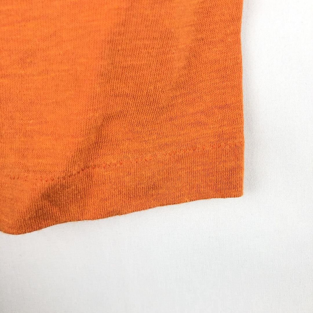 80'S Healthknit Print T-Shirt, Made in USA, Men's Size M (Equivalent), Vintage cotton orange type Vintage Second Hand
