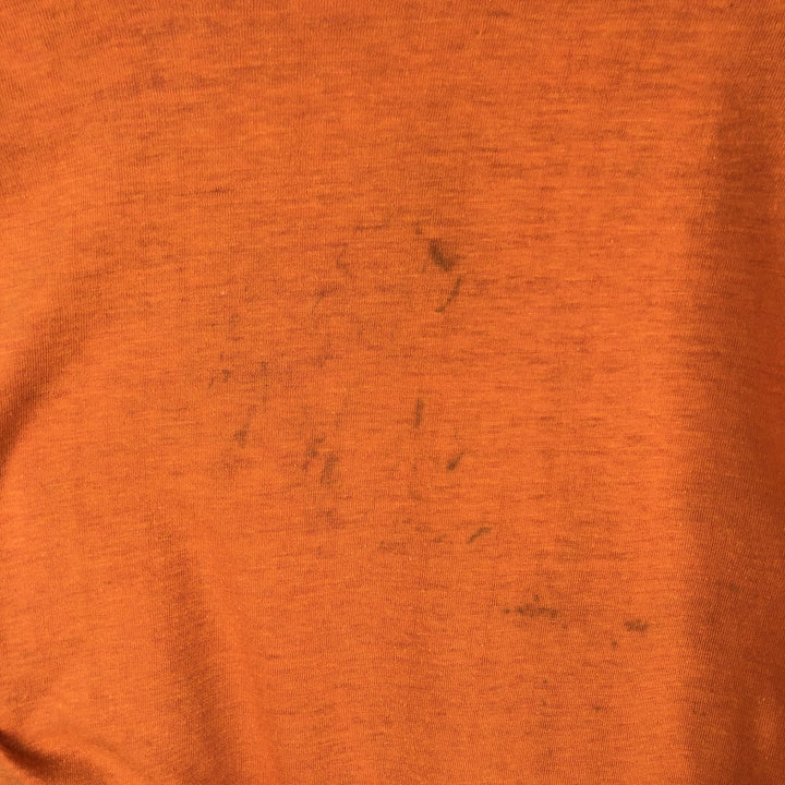 80'S Healthknit Print T-Shirt, Made in USA, Men's Size M (Equivalent), Vintage cotton orange type Vintage Second Hand