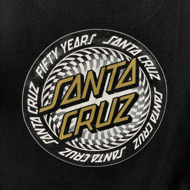 Santa Cruz Back Logo Surf Skate T-Shirt, Women's Size XL (approx.) cotton black type Vintage Second Hand