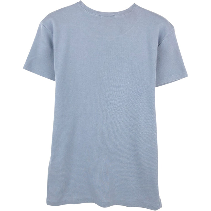 Ralph Lauren short-sleeved T-shirt with a single logo, women's size L (approx.) cotton Blue type light blue Vintage Second Hand