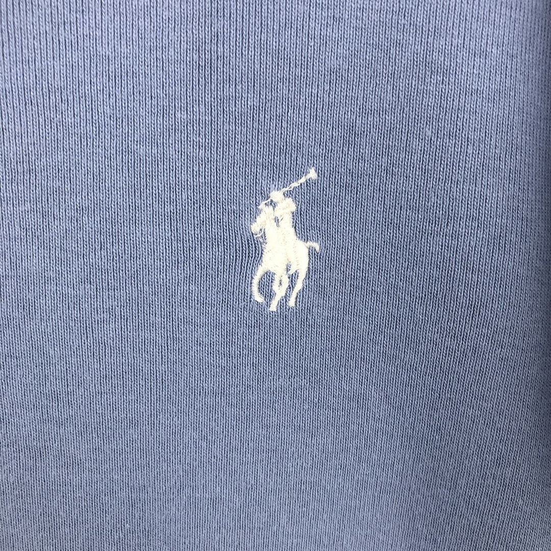 Ralph Lauren short-sleeved T-shirt with a single logo, women's size L (approx.) cotton Blue type light blue Vintage Second Hand