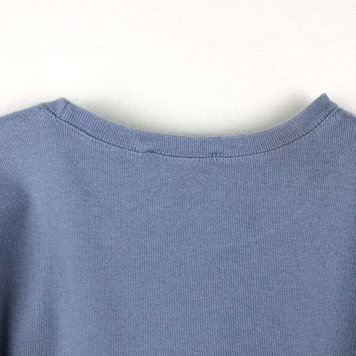 Ralph Lauren short-sleeved T-shirt with a single logo, women's size L (approx.) cotton Blue type light blue Vintage Second Hand