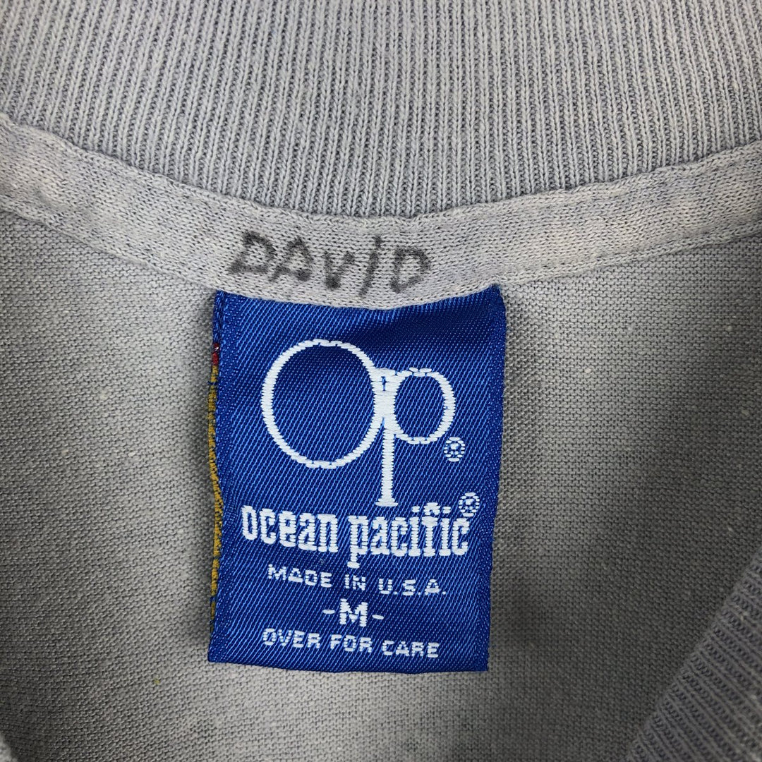 90'S Ocean Pacific Blue Tag Surf Skate T-Shirt, Made in USA, Women's Size M (Equivalent), Vintage cotton gray type Vintage Second Hand