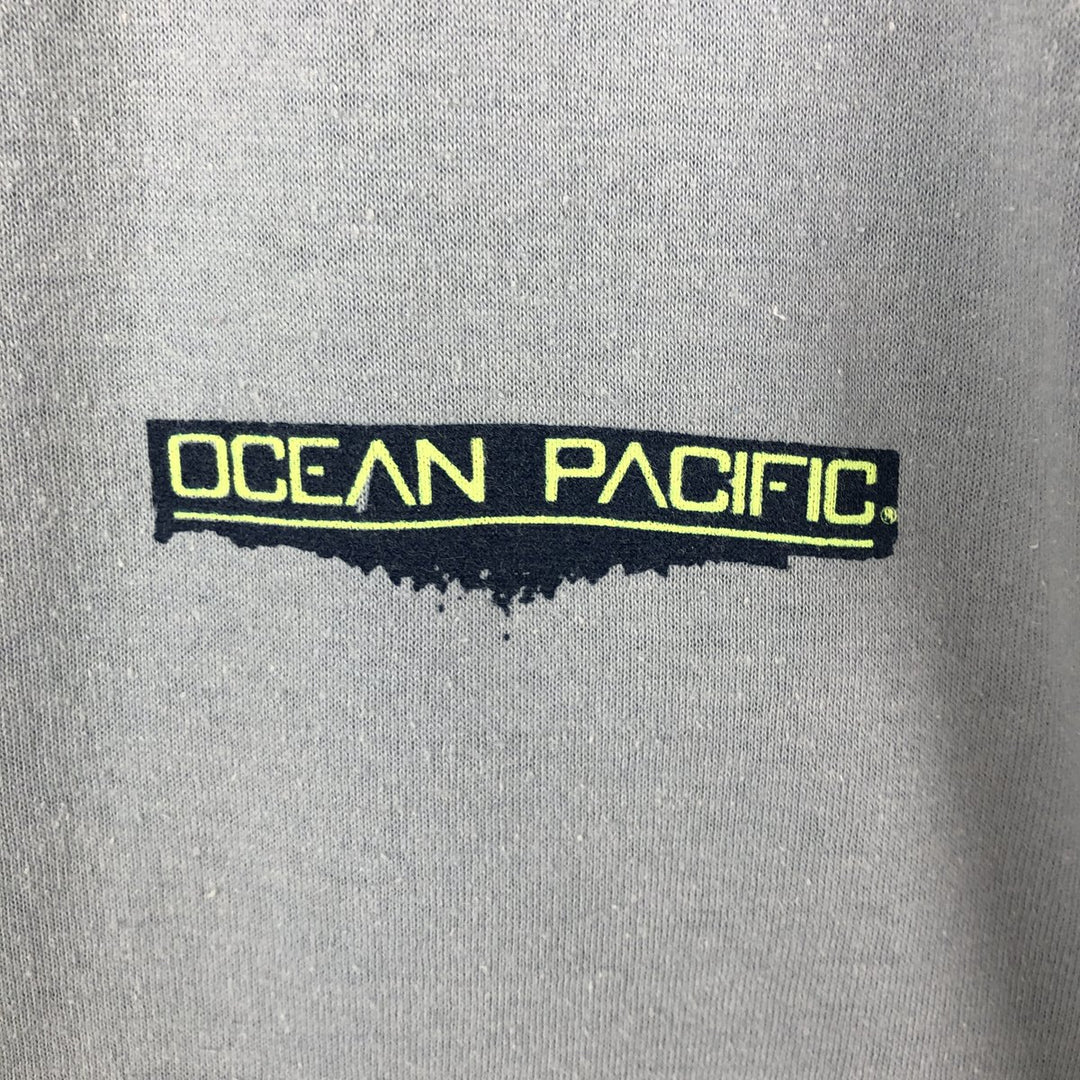 90'S Ocean Pacific Blue Tag Surf Skate T-Shirt, Made in USA, Women's Size M (Equivalent), Vintage cotton gray type Vintage Second Hand