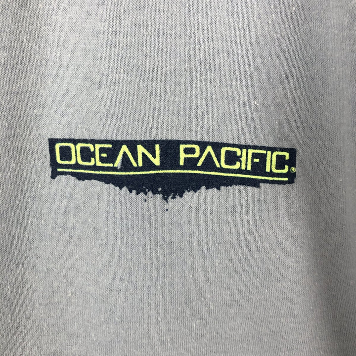 90'S Ocean Pacific Blue Tag Surf Skate T-Shirt, Made in USA, Women's Size M (Equivalent), Vintage cotton gray type Vintage Second Hand