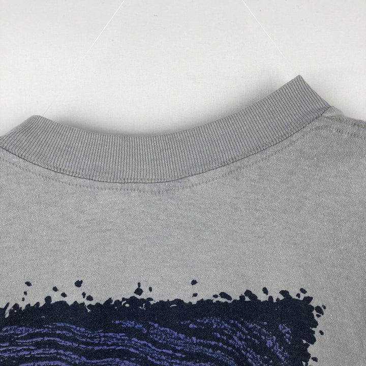 90'S Ocean Pacific Blue Tag Surf Skate T-Shirt, Made in USA, Women's Size M (Equivalent), Vintage cotton gray type Vintage Second Hand
