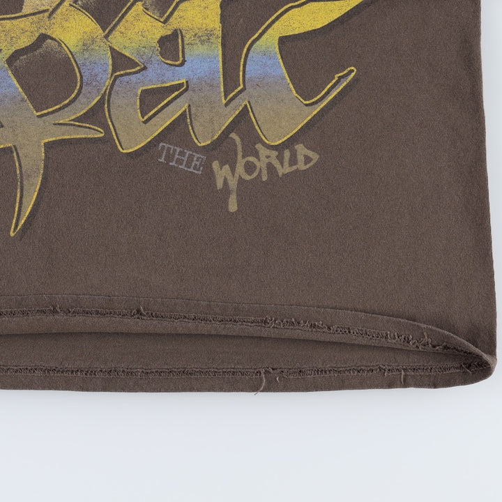 2pac Wrap T-Shirt (Women's Size S) unclear brown type Vintage Second Hand