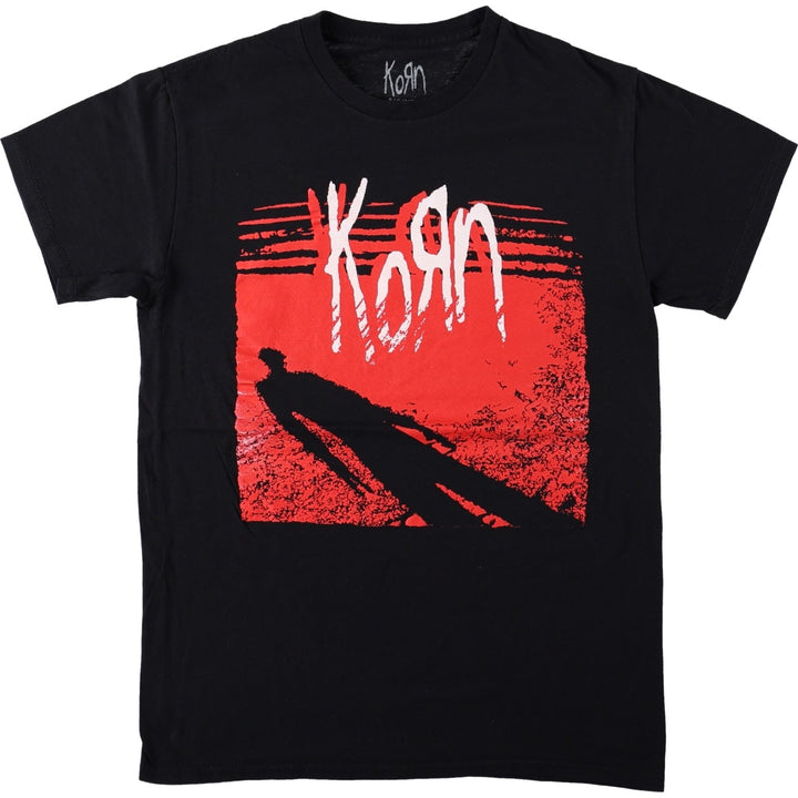 KORN band t-shirt, women's size S equivalent. cotton black type Vintage Second Hand