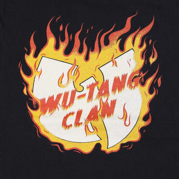 Wu-Tang Clan Fire Pattern Rap T-Shirt (Women's Size S) unclear black type Vintage Second Hand