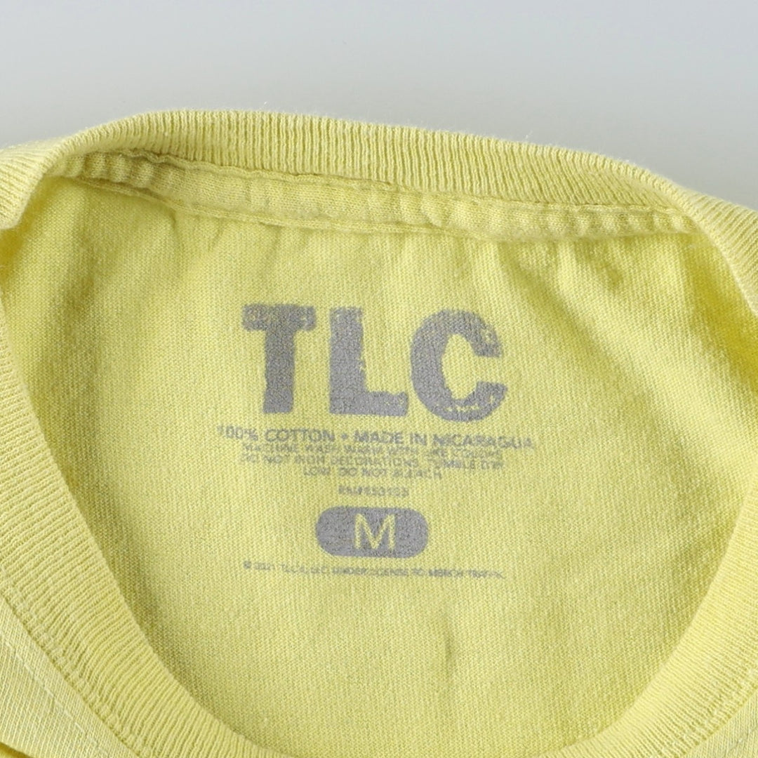 TLC Wrap T-Shirt (Women's Size M) cotton yellow type Vintage Second Hand