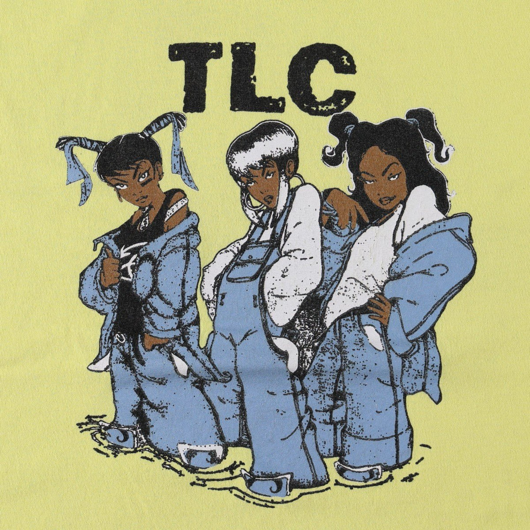 TLC Wrap T-Shirt (Women's Size M) cotton yellow type Vintage Second Hand