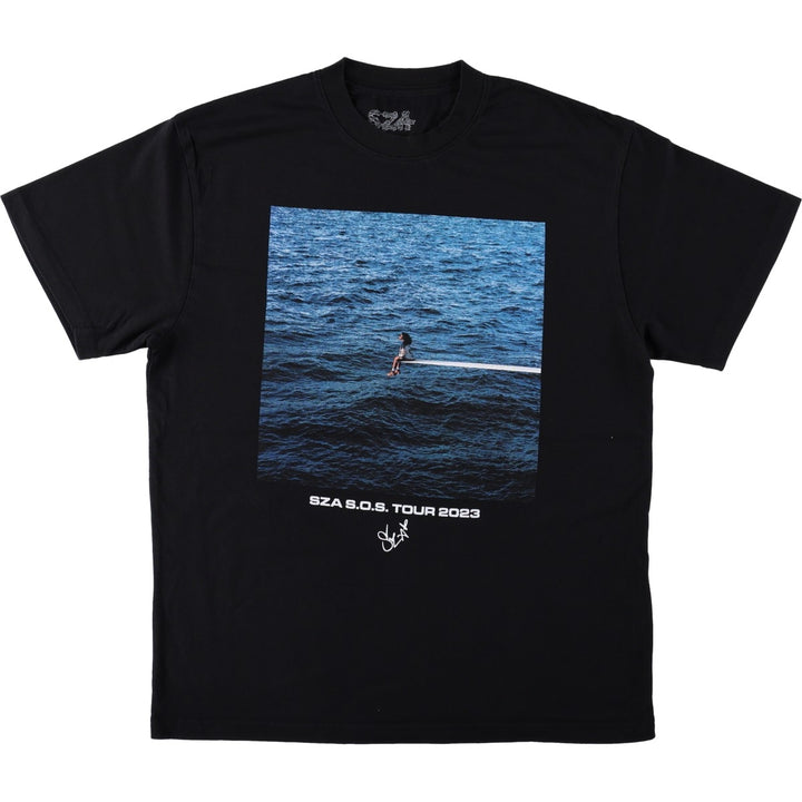 SZA SOS TOUR 2023 Rap T-Shirt (Women's Size M) cotton black type Vintage Second Hand