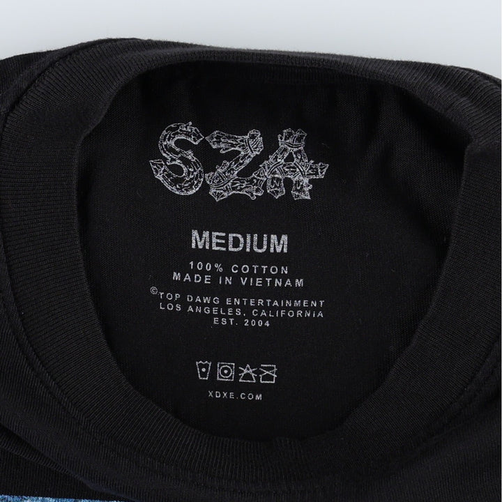 SZA SOS TOUR 2023 Rap T-Shirt (Women's Size M) cotton black type Vintage Second Hand