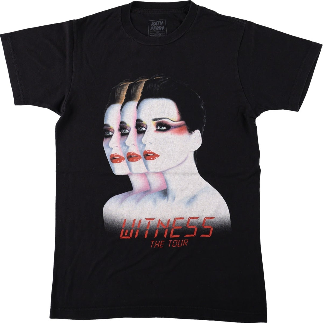 KATY PERRY Witness The Tour Band T-shirt (Women's Size S) cotton black type Vintage Second Hand