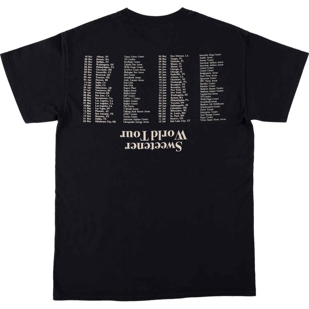 ARIANA GRANDE Sweetner World Tour Band T-shirt (Women's Size M) cotton black type Vintage Second Hand