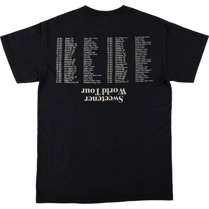 ARIANA GRANDE Sweetner World Tour Band T-shirt (Women's Size M) cotton black type Vintage Second Hand