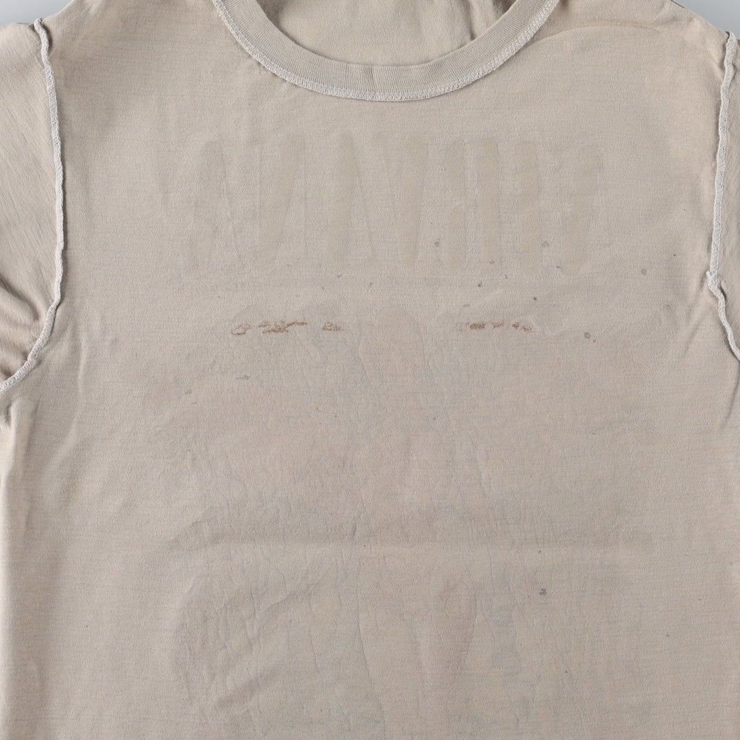 NIRVANA band t-shirt, women's size S (equivalent) cotton Beige type Vintage Second Hand