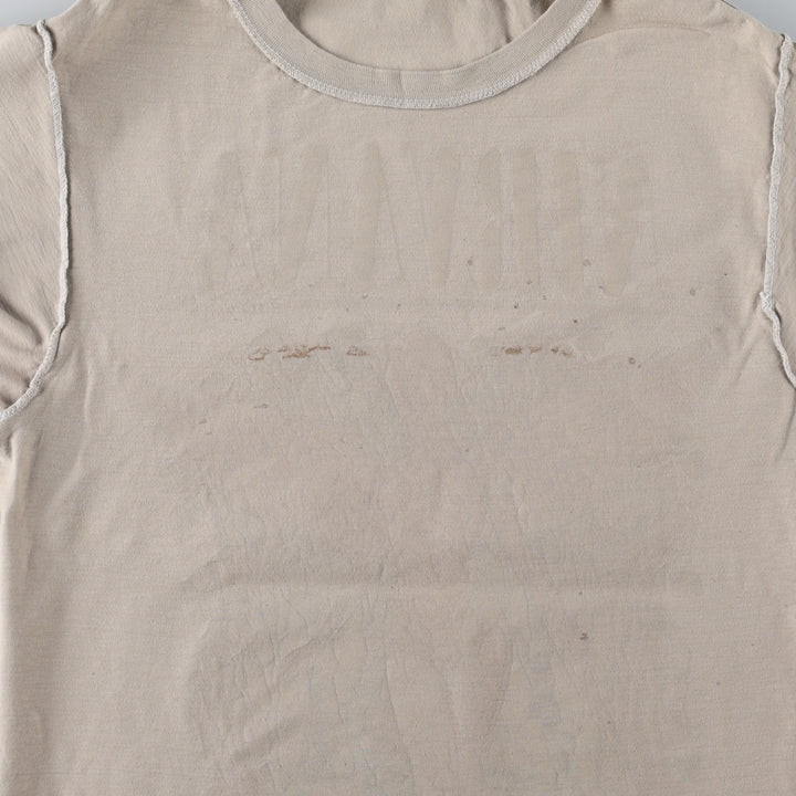 NIRVANA band t-shirt, women's size S (equivalent) cotton Beige type Vintage Second Hand
