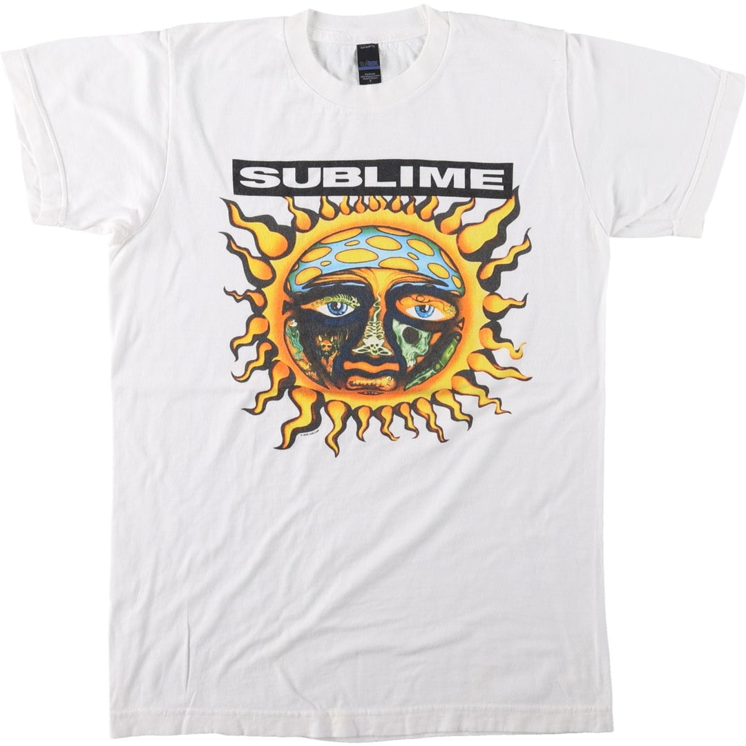 TULTEX SUBLIME Band T-shirt, Women's Size S (approx.) cotton white type Vintage Second Hand