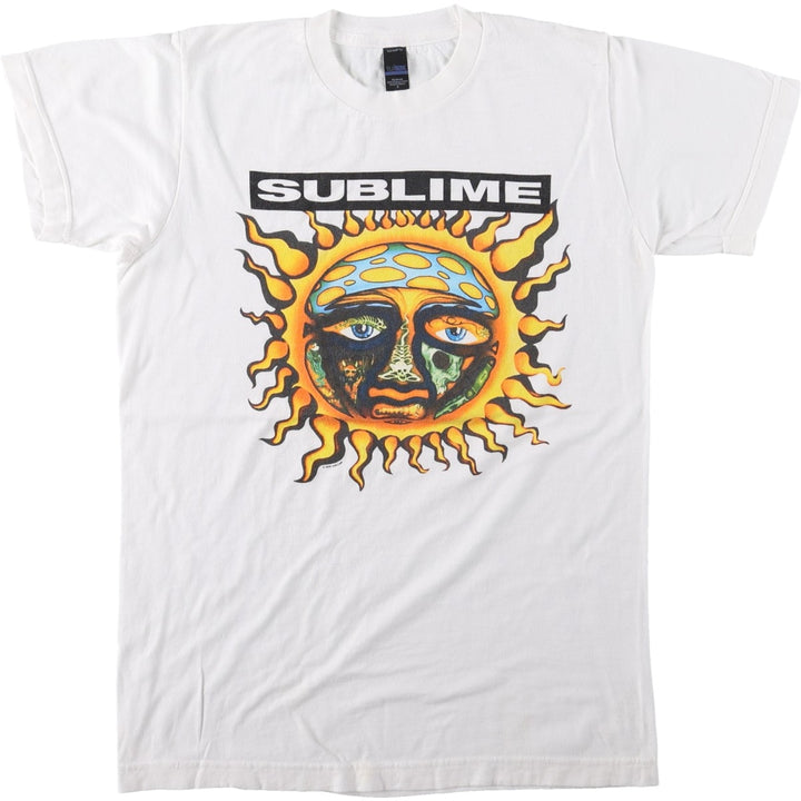 TULTEX SUBLIME Band T-shirt, Women's Size S (approx.) cotton white type Vintage Second Hand