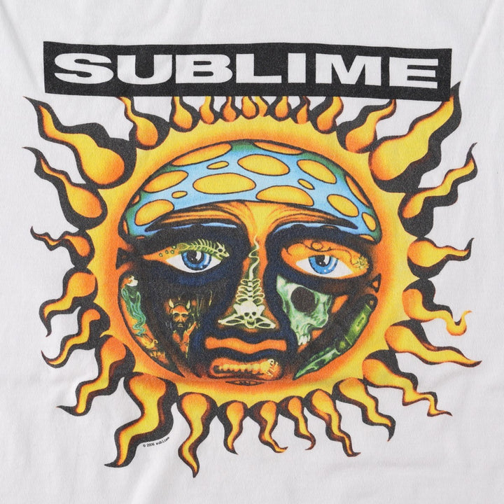 TULTEX SUBLIME Band T-shirt, Women's Size S (approx.) cotton white type Vintage Second Hand