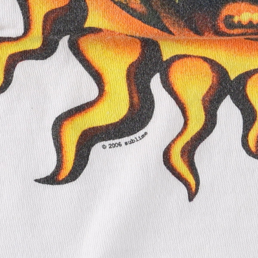 TULTEX SUBLIME Band T-shirt, Women's Size S (approx.) cotton white type Vintage Second Hand