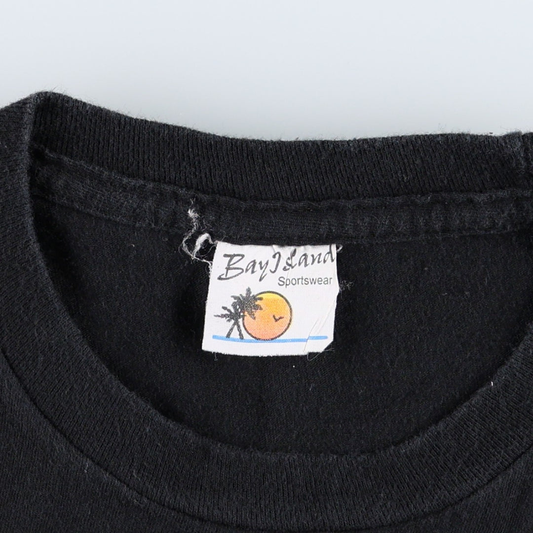 Bay Island RED HOT CHILI PEPPERS Band T-Shirt (Women's XS equivalent) cotton black type Vintage Second Hand